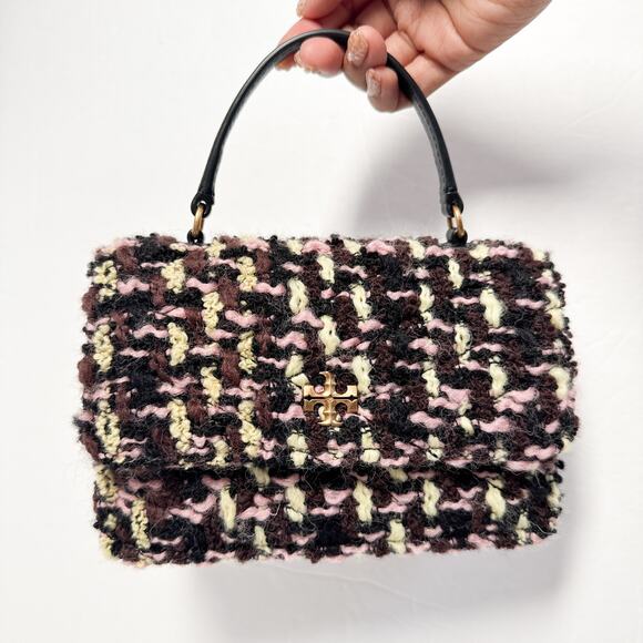 Tory Burch New Mini Kira Tweed Top Handle Chain Wallet Crossbody - Picture 4 of 16